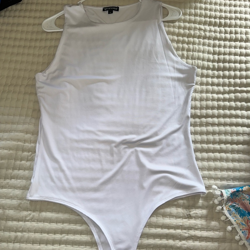 White Sleeveless Bodysuit